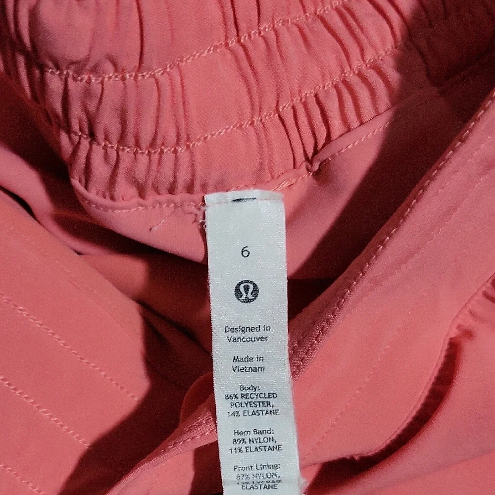lululemon athletica Coral Pink Athletic Mini Skirt